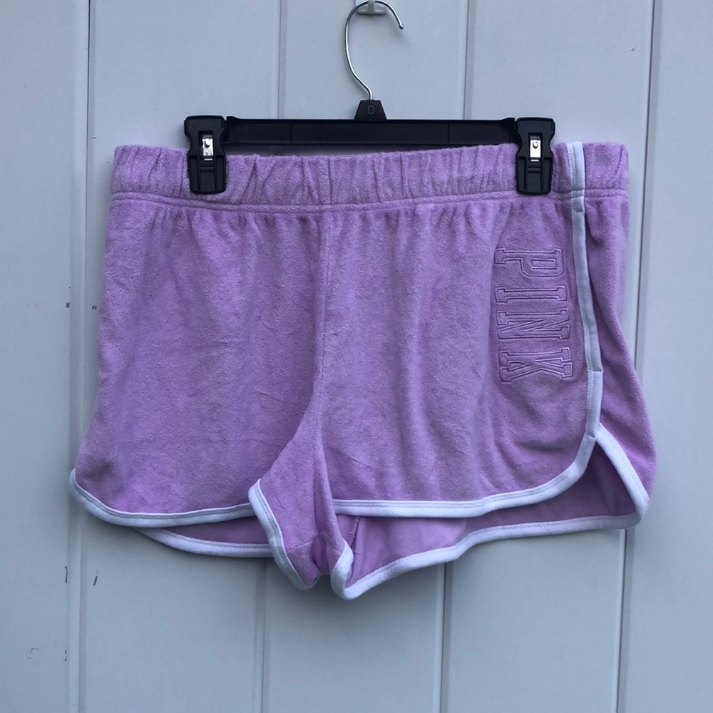 Pink Victoria’s Secret XL purple shorts cloth shorts towel material shor…